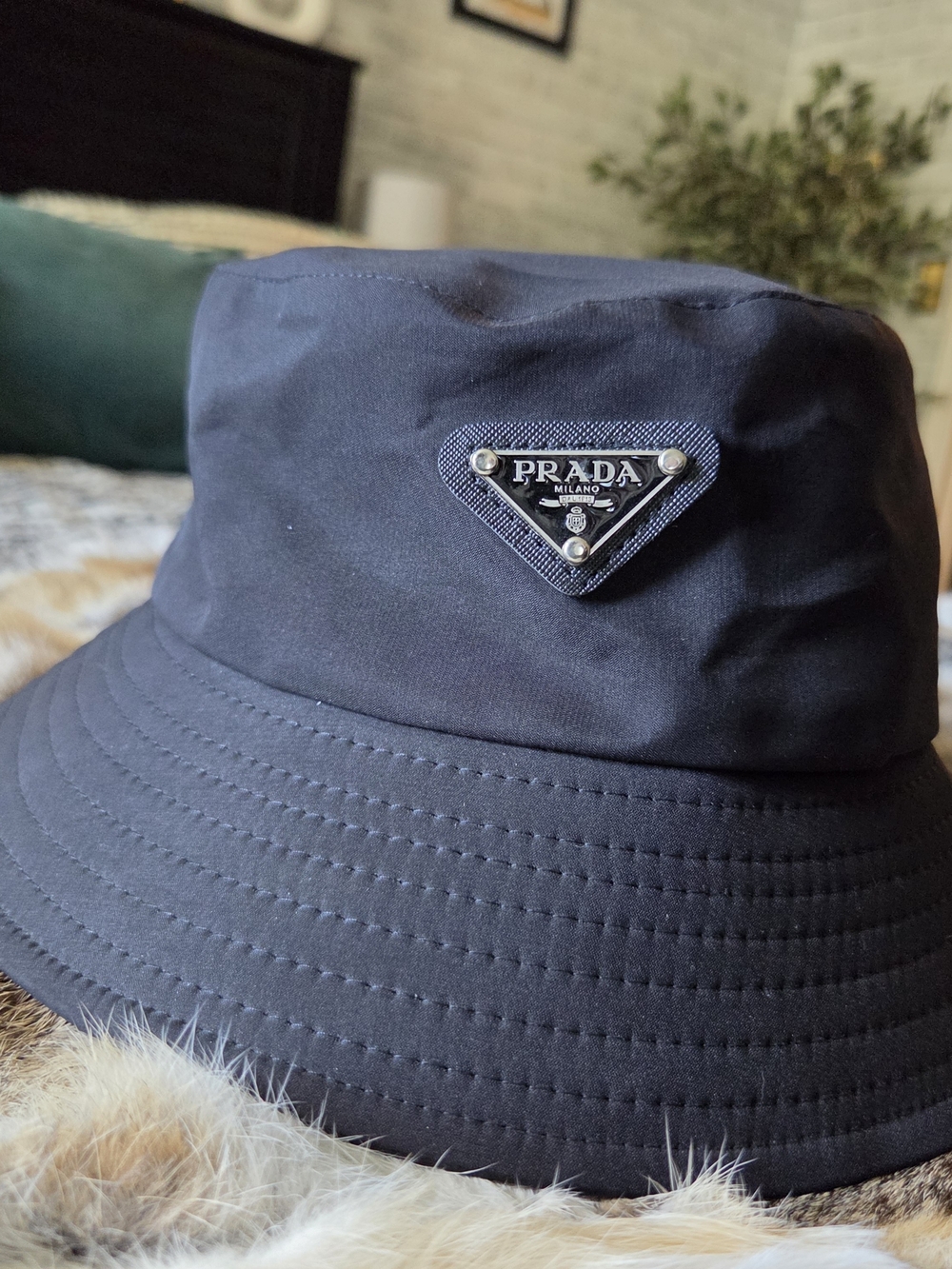 Black Triangle Logo Bucket Hat